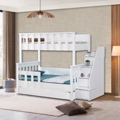 Ranza, Diva Mdf Profil Ayrılabilir Ranza - Beyaz 2 Adet Comfort Yatak thumbnail 2