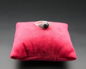 925 Ayar Kadın Gümüş Oltu Taşı Yüzük sy00029 thumbnail 1