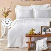 Karaca Home Atlas Gold %100 Pamuk Nakışlı Çift Kişilik Nevresim Takımı thumbnail 2