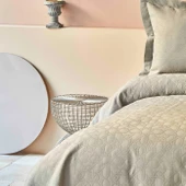 Karaca Home Back To Basic Bej Tek Kişilik Yatak Örtüsü thumbnail 3