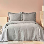 Karaca Home Back To Basic Gri Tek Kişilik Yatak Örtüsü thumbnail 2