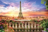 KS Puzzle 500 Parça Sunset İn Eiffel Eyfel'de Günbatımı - 2