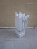 Zigon Çanta 90539 Lale Model Dörtlü Takım Ahşap MDF Beyaz Renk El Yapım thumbnail 1