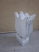 Zigon Çanta 90539 Lale Model Dörtlü Takım Ahşap MDF Beyaz Renk El Yapım thumbnail 2