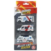 3'lü İş Makinaları Road Seti - Die Cast - DS044 - Ambulans thumbnail 5
