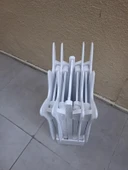 Zigon Çanta 90539 Lale Model Dörtlü Takım Ahşap MDF Beyaz Renk El Yapım thumbnail 3