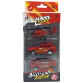 3'lü İş Makinaları Road Seti - Die Cast - DS044 - İtfaiye - 5