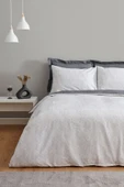 Ferne %100 Pamuk Tek Kişilik Nevresim Takımı Gri thumbnail 9