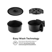 Karaca Air Pro Cook XL 2 in 1 Konuşan Airfryer Black Chrome 4 Kişilik thumbnail 11