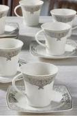 Güral Caroline 12 Parça 6 Kişilik Bone Türk Kahvesi Takımı - 56861 thumbnail 1