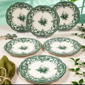 Fecra Majestic Green 6'lı Pasta Tabağı Seti - 2