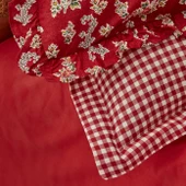 Karaca Home Carlo %100 Pamuk Tek Kişilik Nevresim Takımı Kırmızı  thumbnail 3