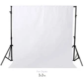 Gdx Seyyar Beyaz Fon Perde (Katlanabilir Kumaş) 3x3 Metre - 1