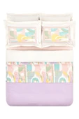 Pine Çift Kişilik Nevresim Pike Set Lila - 7