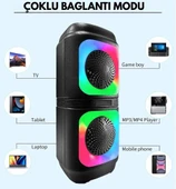 RGB LED Işıklı Bluetooth Hoparlör  1200 mAh Şarjlı, TWS, AUX, USB, TF Kart Girişi - 7