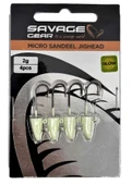 Savage Gear LRF Micro Sandeel Jighead Glow 4 Adet #8  2,5gr thumbnail 1
