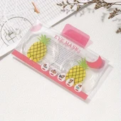 Ananas Desenli Soğuk Sıcak Jel Göz Maskesi Buz Rahatlatıcı Kozmetik Yüz Yogası 2'li Maske - 2
