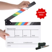GDX CLP-01 Klaket - Clapperboard Clapboard (Kalem ve Silgi Hediyeli) - 1