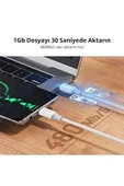 Usb-c To Usb-c 100w 5a Qc Pd Hızlı Şarj Kablosu 2 M Beyaz 60552 - 1