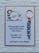 72 Adet İsme Özel Tasarım Mavi Anahtarlık Hastane Yeni Doğan 40 Mevlidi Dağıtmalık Hediyelik thumbnail 1