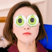 Armut Desenli Soğuk Sıcak Jel Göz Maskesi Buz Rahatlatıcı Kozmetik Yüz Yogası 2'li Maske - 1