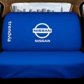 Nissan Uyumlu Mavi Renk Penye Oto Koltuk Kılıfı Takımı Ön ve Arka Koltuk Koruyucu Kılıf - 2