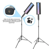 Gdx LP550 RGB Fotoğrafçılık ve Video için Renkli Işık Çubuğu İkili Set thumbnail 2