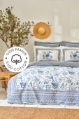 Karaca Home Estrela %100 Pamuk Çift Kişilik Nevresim Takımı Mavi thumbnail 8