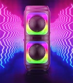 RGB LED Işıklı Bluetooth Hoparlör  1200 mAh Şarjlı, TWS, AUX, USB, TF Kart Girişi - 4