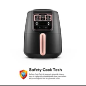 Karaca Air Pro Cook XL 2 in 1 Konuşan Airfryer Rosegold 4 Kişilik thumbnail 2