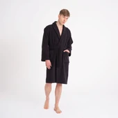 Karaca Home İstanbul Siyah Regular %100 Pamuk Bornoz S/M thumbnail 6