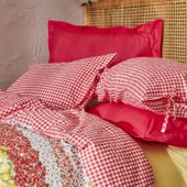 Karaca Home Pari Noniron Tek Kişilik Nevresim Takımı Kırmızı thumbnail 2