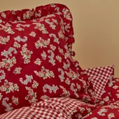 Karaca Home Carlo %100 Pamuk Tek Kişilik Nevresim Takımı Kırmızı  thumbnail 2