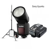 Godox V1 Sony Flaş Full Set (Tepe Flaş + Tetikleyici + Ayak + Softbox) thumbnail 1