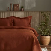 Karaca Home Mocha Çift Kişilik Yatak Örtüsü Terracotta - 7