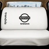 Nissan Uyumlu Beyaz Renk Penye Oto Koltuk Kılıfı Takımı Ön ve Arka Koltuk Koruyucu Kılıf - 2