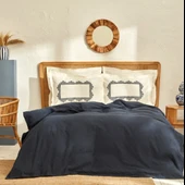 Karaca Home Candice %100 Pamuk Çift Kişilik Nakışlı Pike Takımı Mavi - 7