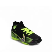 Siyah Sarı Çoraplı Halı Saha Futbol Ayakkabısı - 3