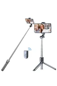 Bluetooth Kumandalı Tripodlu Selfie Çubuğu  100 cm Uzunluk, Katlanabilir ve Taşınabilir - 7