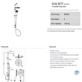 Creavit SH640 Tepe Duş Sistemi ve Liva Banyo Bataryası LV2500 - 5
