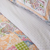 Karaca Home Dallias Fuşya %100 Pamuk Tek Kişilik Nevresim Takımı thumbnail 4