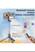 Bluetooth Kumandalı Tripodlu Selfie Çubuğu  100 cm Uzunluk, Katlanabilir ve Taşınabilir - 3