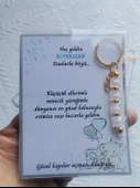 100 Adet İsme Özel Tasarım Beyaz Anahtarlık Hastane Yeni Doğan 40 Mevlidi Dağıtmalık Hediyelik - 5
