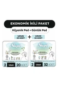 Sleepy Bio Natural Premium Plus Hijyenik Ped Uzun 20'li + Günlük Ped Uzun 32'li thumbnail 1