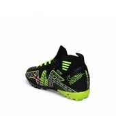 Siyah Sarı Çoraplı Halı Saha Futbol Ayakkabısı - 4