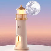 HyMark Deniz Feneri Projektör Ay LED Gece Lambası Kumandalı Kısılabilir Zamanlama thumbnail 1