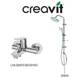 Creavit SH640 Tepe Duş Sistemi ve Liva Banyo Bataryası LV2500 - 1