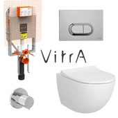Vitra Sento Rim-Ex Asma Klozet Slim Kapak, Vitra Gömme Rezervuar Set 768-1851 thumbnail 1