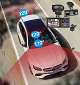 Ventus Mpia CC33 1080P Full Hd Araç içi Kamera Ön Arka ve İç Kayıt 3 Kamera Gece Görüşlü G Sensör Geniş Açı - 6