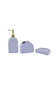 Mor Bali 3 Parça Banyo Seti Lila 3 Seramik thumbnail 1